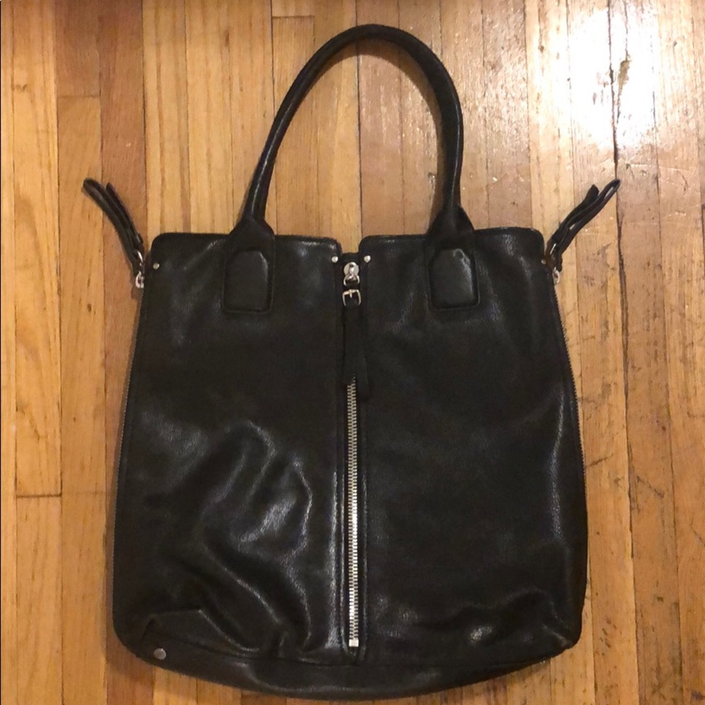 Kenneth Cole expandable leather tote
